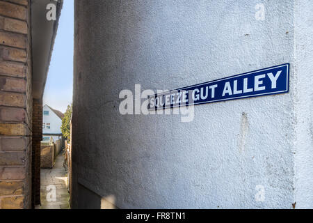 Squeeze Gut Alley Mur Whitstable Kent UK Banque D'Images