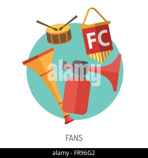 Télévision football Icon Set Illustration de Vecteur