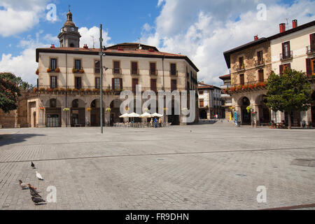 Vieille ville de Onati au Pays Basque, Espagne. Banque D'Images