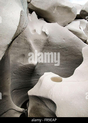 Vallée de la lune - l'ensemble de formations rocheuses sculptées par la rivière rapids Sao Miguel Banque D'Images