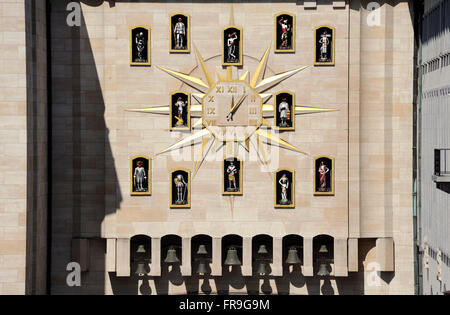 Jacquemart carillon de arch du Mont des Arts, Bruxelles, Belgique Banque D'Images