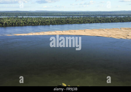 Vue aérienne de rio Tapajos dans la Communauté de Barra de Sao Manoel Banque D'Images