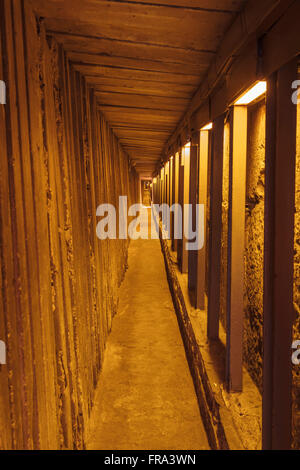 Le tunnel du Mur occidental, un tunnel souterrain d'exposer toute la longueur du mur ouest, Jérusalem, Israël Banque D'Images