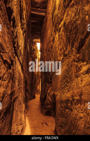 Le tunnel du Mur occidental, un tunnel souterrain d'exposer toute la longueur du mur ouest, Jérusalem, Israël Banque D'Images