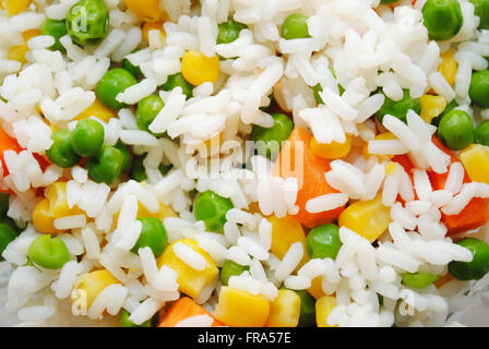 Arrière-plan de riz et légumes frais biologiques Banque D'Images