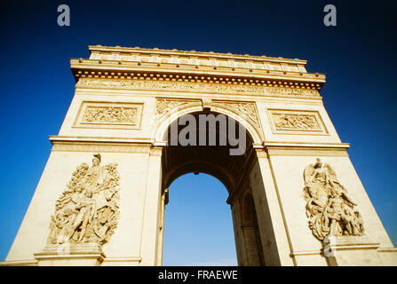 Le l'Arc de Triomphe, Paris, France Banque D'Images