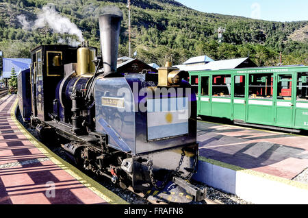 Gare de train à la fin du monde sur la route nationale numéro 3 Banque D'Images