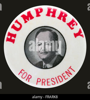 Un Hubert H. Humphrey 1960 broche badge bouton utilisé au cours de l'investiture démocrate pour le président des États-Unis Banque D'Images