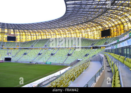 Dans le stade PGE Arena Gdansk, Pologne. Banque D'Images