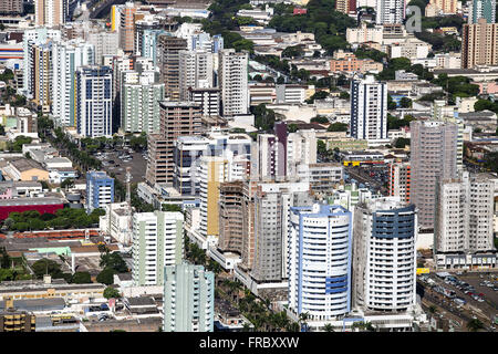 Vue aérienne des bâtiments dans le centre-ville Banque D'Images