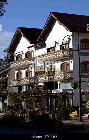 Maisons à colombages à Gramado - ville de colonisation allemand et italien Banque D'Images