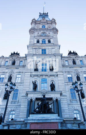 Bâtiment du Parlement de Québec en hiver Banque D'Images