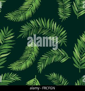 Vintage motif de feuilles de palmier tropical transparent avec effet de texture. Vector illustration d'arrière-plan. Illustration de Vecteur