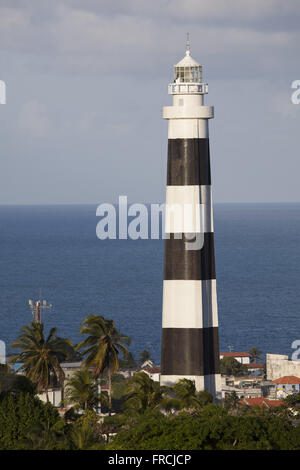 Olinda Phare dans Morro Serapion et la mer en arrière-plan - ouvert en 1941 Banque D'Images