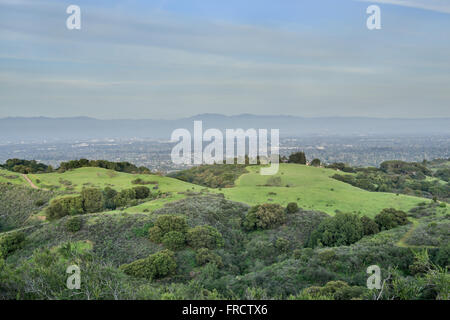 San Francisco Bay Area Sud vues en hiver Banque D'Images