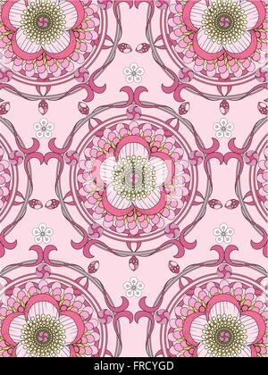 Lovely cherry blossom floral coloriages en ligne exquis Illustration de Vecteur