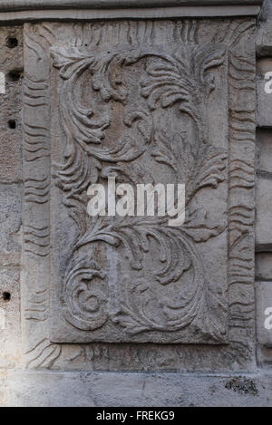 Résumé ancien bas-relief sur le mur close up Banque D'Images