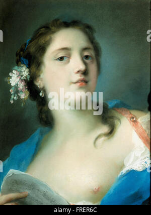 Rosalba Carriera - le chanteur Faustina Bordoni (1697-1781) Banque D'Images