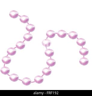 Perles rose : Vecteur sur fond blanc Illustration de Vecteur