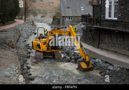 Tempête et inondations Ullswater Lake District, Cumbria, Royaume-Uni Banque D'Images