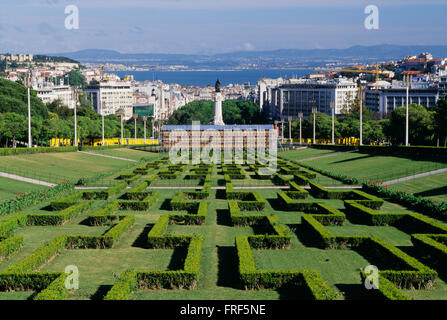 Parc Edouard VII, Lisbonne, Portugal Banque D'Images