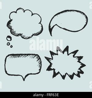 Hand drawn vector speech bubble Illustration de Vecteur