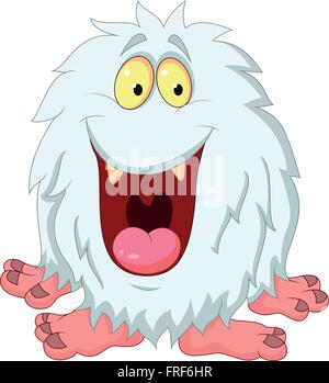 Heureux yeti cartoon Illustration de Vecteur