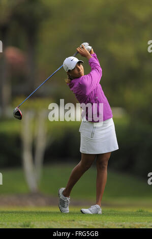 Longwood, Floride, USA. Mar 31, 2014. Cheyenne Woods au cours de la ronde finale de la Classique de golf de l'AIO à Alaqua Country Club le jour} {aujourd'hui mars 2014, Longwood, Floride.ZUMA PRESS/Scott A. Miller © Scott A. Miller/ZUMA/Alamy Fil Live News Banque D'Images