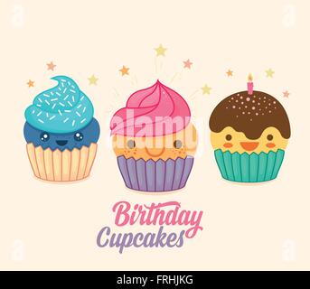 Maison magnifique illustrations cupcake Vector illustration Illustration de Vecteur