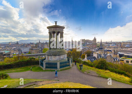 Vue sur la ville d'Edimbourg de Calton Hill Banque D'Images