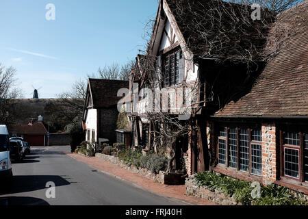 Vieux chalets à Rottingdean près de Brighton East Sussex UK Banque D'Images