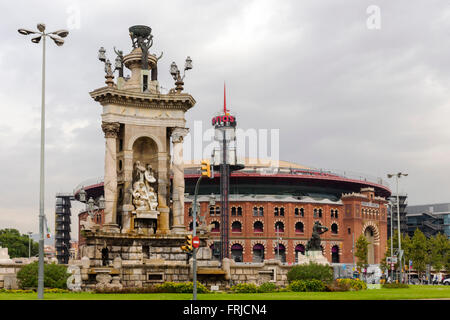 Plaça de Espanya, carré d'Espagne, Barcelone, Espagne Banque D'Images