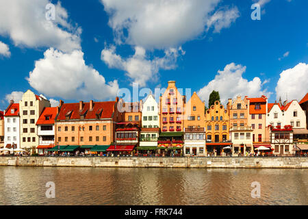 Panorama de la vieille ville et de Motlawa Gdansk, Pologne Banque D'Images