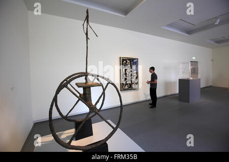 Le Char par Alberto Giacometti s'affichent dans le Kunsthaus de Zurich, le Musée des beaux-arts de Zurich, Suisse Banque D'Images