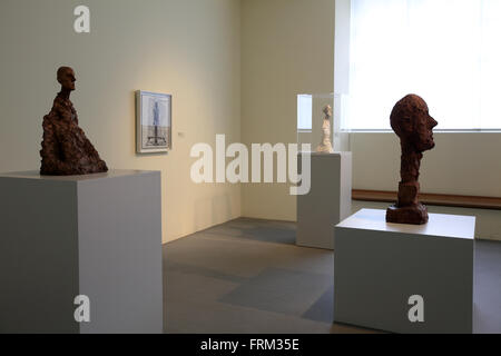 Art œuvres d'Alberto Giacometti s'affichent dans le Kunsthaus de Zurich, le Musée des beaux-arts de Zurich, Suisse Banque D'Images