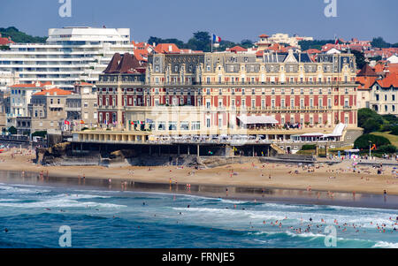 Hôtel du Palais à Biarritz, France Banque D'Images