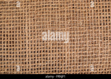 Belle texture tissu marron nouveau jute propre Banque D'Images