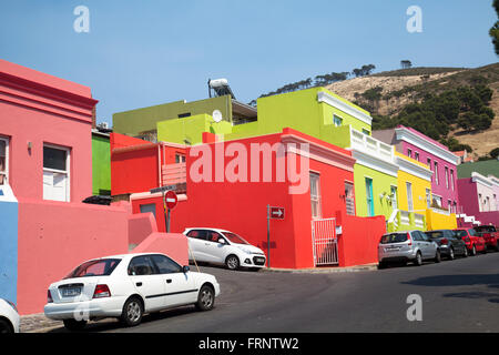 Quartier Bo Kaap à Cape Town - Afrique du Sud Banque D'Images