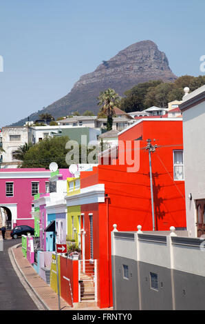 Quartier Bo Kaap à Cape Town - Afrique du Sud Banque D'Images