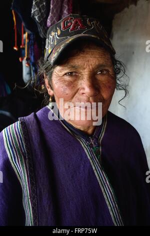 El Porvenir village - Façon de Laguna Negra ' Las Huaringas ' à HUANCABAMBA. .Département de Piura au Pérou Banque D'Images