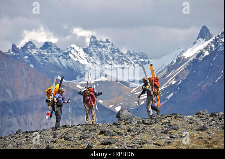 Ski de montagne de l'Alaska Banque D'Images