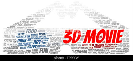 Film 3D concept forme nuage de mots Banque D'Images