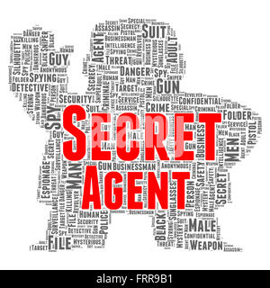Agent secret mot nuage concept Banque D'Images