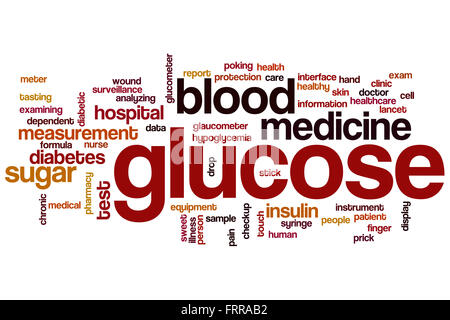 Mot Glucose concept cloud Banque D'Images