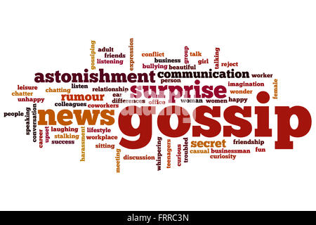 Gossip mot concept cloud background Banque D'Images