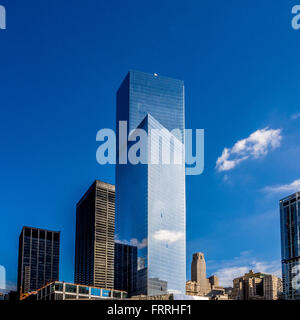Bâtiment moderne en verre et en acier immeubles de New York City, USA. Banque D'Images