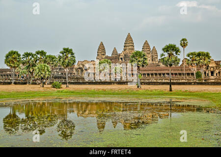 Galerie de l'Ouest, Angkor Wat, Parc archéologique d'Angkor, Siem Reap, Cambodge Banque D'Images