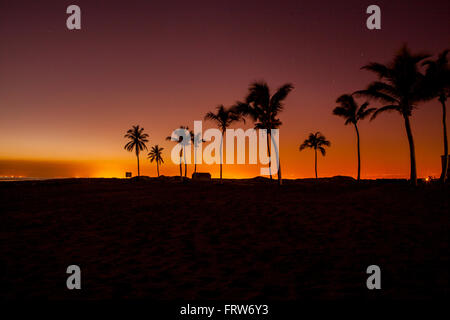 Image de beau coucher du soleil à Salalah, Oman Banque D'Images