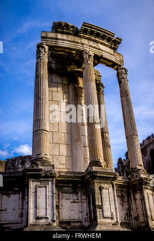 Temple de Vesta, le Forum Romain, Rome Banque D'Images