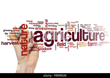 L'agriculture mot concept cloud Banque D'Images